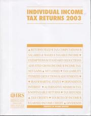 Cover of Individual Income Tax Returns, 2003 by United States. Internal Revenue Service.
