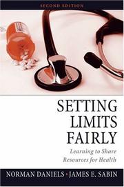 Cover of Setting limits fairly by Norman Daniels