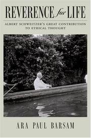 Cover of Reverence for life by Ara Paul Barsam