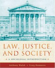 Cover of Law, justice, and society by Walsh, Anthony