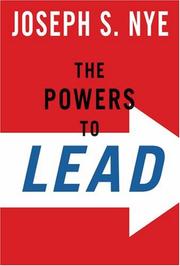 Front cover of The powers to lead by Joseph S. Nye