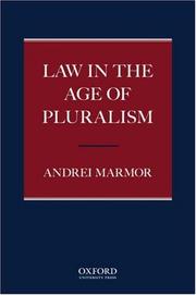 Front cover of Law in the age of pluralism by Andrei Marmor