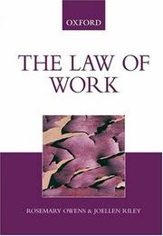 Front cover of The law of work by Rosemary Owens