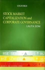 Front cover of Stock Market Capitalization and Corporate Governance in India by Lalita S. Som