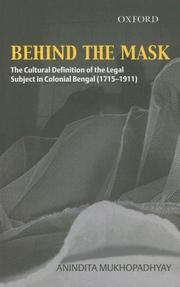 Front cover of Behind the mask by Anindita Mukhopadhyay
