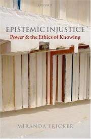Front cover of Epistemic injustice by Miranda Fricker