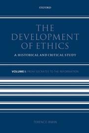 Front cover of The Development of Ethics by Terence Irwin