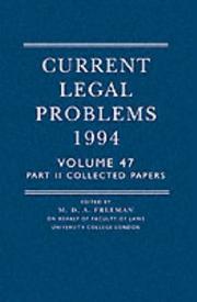 Cover of Current legal problems by Unknown