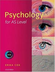 Front cover of Psychology for AS Level by Erika Cox