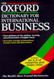 Front cover of The Oxford Dictionary for International Business (Dictionary) by Market House Books Ltd