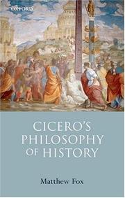 Front cover of Cicero's philosophy of history by Fox, Matthew