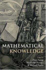 Cover of Mathematical knowledge by Mary Leng
