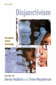 Cover of Disjunctivism by Adrian Haddock