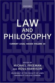 Cover of Law and philosophy by Michael Freeman