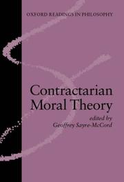 Cover of Contractarian Moral Theory (Oxford Readings in Philosophy) by Geoffrey Sayre-McCord