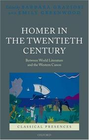Front cover of Homer in the twentieth century by Barbara Graziosi