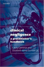 Cover of Clinical negligence by Cecily Cameron