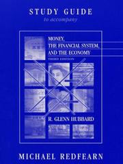 Cover of Study Guide to Accompany Money, the Financial System, and the Economy by Glenn Hubbard