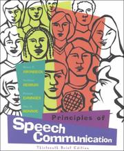 Cover of Principles of Speech Communication by Bruce E. Gronbeck