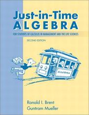 Front cover of Just-in-time algebra by Ronald I. Brent
