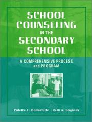 Front cover of School counseling in the secondary school by Colette T. Dollarhide
