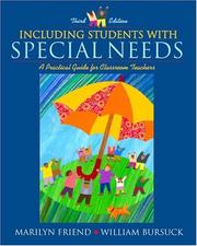 Cover of Including students with special needs by Marilyn Friend