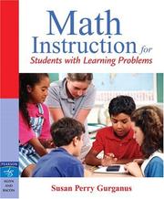 Front cover of Math Instruction for Students with Learning Problems by Susan P. Gurganus