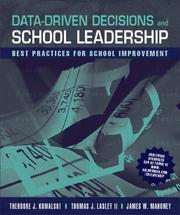 Cover of Data-driven decisions and school leadership by Theodore J. Kowalski