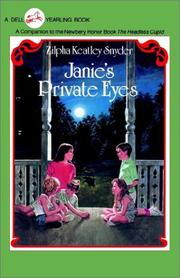 Front cover of Janie's Private Eyes by Zilpha Keatley Snyder