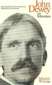 Cover of John Dewey on education by John Dewey
