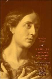 Front cover of A Rule for Children and Other Writings by Jacqueline Pascal