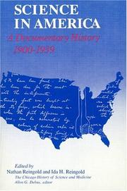 Cover of Science in America, a documentary history, 1900-1939 by Nathan Reingold