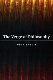 Front cover of The Verge of Philosophy by John Sallis
