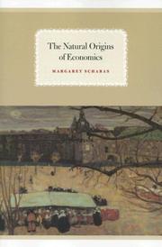 Cover of The natural origins of economics by Margaret Schabas