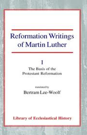 Front cover of Reformation writings of Martin Luther by Martin Luther