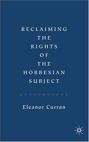 Front cover of Reclaiming the Rights of the Hobbesian Subject by Eleanor Curran