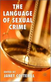 Cover of The Language of Sexual Crime by Janet Cotterill