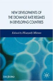Front cover of New Developments of the Exchange Rate Regimes in Developing Countries by Hisayuki Mitsuo