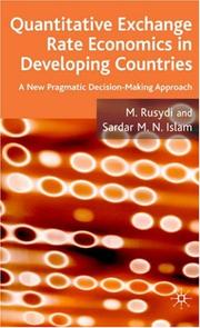 Front cover of Quantitative exchange rate economics in developing countries by Muhammad Rusjdi