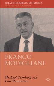 Cover of Franco Modigliani by Michael Szenberg