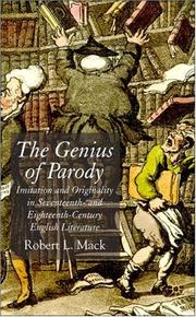 Front cover of The genius of parody by Robert Mack