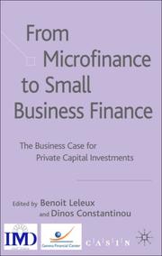 Front cover of From Microfinance to Small Firm Finance by Benoit Leleux