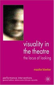 Front cover of Visuality in the Theatre by Maaike Bleeker