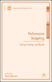 Cover of Performance Budgeting by Marc Robinson