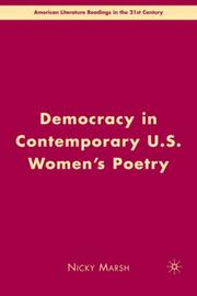 Front cover of Democracy in Contemporary U.S. Women's Poetry (American Literature Readings in the Twenty-First Century) by Nicky Marsh