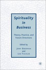 Front cover of Spirituality in business by Jerry Biberman