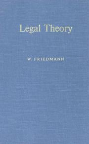 Cover of Legal theory by Wolfgang Gaston Friedmann
