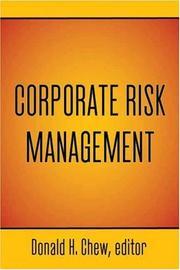 Front cover of Corporate Risk Management by Donald H Chew
