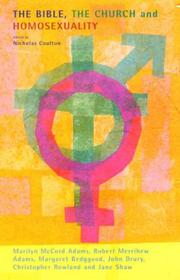 Front cover of The Bible, the Church and Homosexuality by Nicholas Coulton
