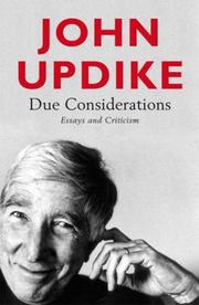 Cover of Due Considerations by John Updike